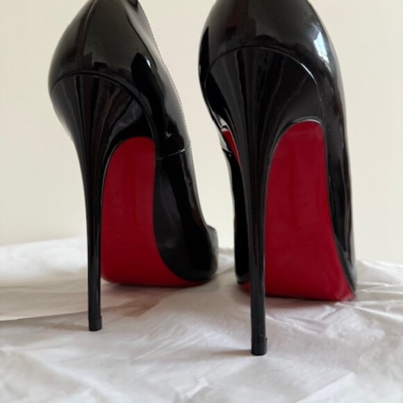 Christian Louboutin Shiny Pigalle Follies 100mm Black 37 - Picture 11 of 11